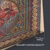 Design for a Stained Glass Window by Izabel M Coles close up showing gallery canvas texture and depth