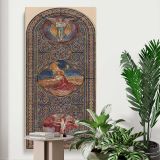 Design for a Stained Glass Window by Izabel M Coles canvas print displayed in a modern interior