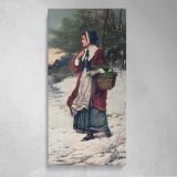Christmas Morning 1899 by American Lithographic Co Canvas Wall Art Print