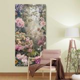 Vintage Spring Flower Garden two panel canvas wall art room mockup