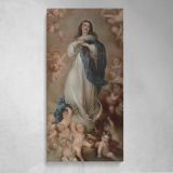 The Immaculate Conception with Cherubs Canvas Wall Art Print