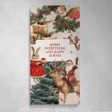 Vintage Christmas Wishes Collage Canvas Wall Art Print
