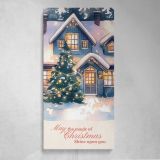 Snowy Christmas House Canvas Wall Art Print