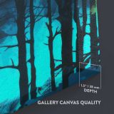 Neon Rainbow Forest close up showing gallery canvas texture and depth