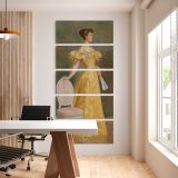 Baroness elvira sofia wilhelmina standertskjold 1896 Eero Jarnefelt by Eero Jarnefelt five panel canvas wall art office mockup