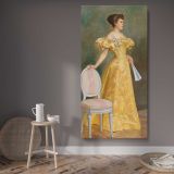 Baroness elvira sofia wilhelmina standertskjold 1896 Eero Jarnefelt by Eero Jarnefelt canvas wall art displayed in a contemporary room