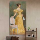 Baroness elvira sofia wilhelmina standertskjold 1896 Eero Jarnefelt by Eero Jarnefelt canvas wall art in a styled interior