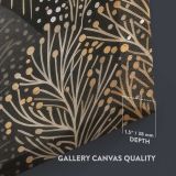 Gold and Silver Forest Pattern close up showing gallery canvas texture and depth