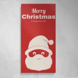 Minimalist Merry Christmas Santa Canvas Wall Art Print