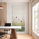 Wildflower Meadow five panel canvas wall art office mockup