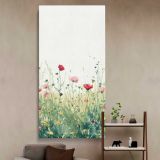 Wildflower Meadow canvas wall art in a styled interior