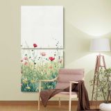Wildflower Meadow two panel canvas wall art room mockup