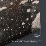Snowy Japanese Temple close up showing gallery canvas texture and depth