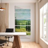 Tuscan Countryside Landscape five panel canvas wall art office mockup