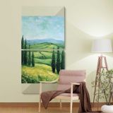Tuscan Countryside Landscape two panel canvas wall art room mockup