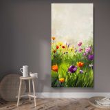 Wildflower Meadow canvas wall art displayed in a contemporary room