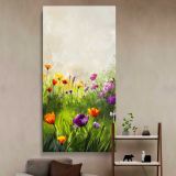Wildflower Meadow canvas wall art in a styled interior