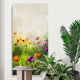 Wildflower Meadow canvas print displayed in a modern interior