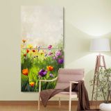 Wildflower Meadow two panel canvas wall art room mockup