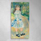 Pierre Auguste Renoirs Girl with a Hoop 1885 by Pierre Auguste Renoir Canvas Wall Art Print