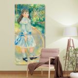 Pierre Auguste Renoirs Girl with a Hoop 1885 by Pierre Auguste Renoir two panel canvas wall art room mockup