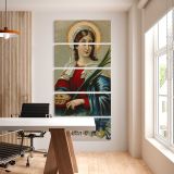 Saint Lucy five panel canvas wall art office mockup