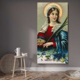 Saint Lucy canvas wall art displayed in a contemporary room
