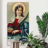 Saint Lucy canvas print displayed in a modern interior
