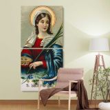 Saint Lucy two panel canvas wall art room mockup