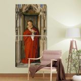 Virgin and Child in a Gothic Niche two panel canvas wall art room mockup