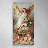 Eirene 1888 vintage angel illustration by Ludwig Knaus Canvas Wall Art Print