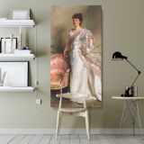 Mrs George Swinton Elizabeth Ebsworth 1897 by John Singer Sargent canvas wall art shown in a modern interior