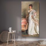 Mrs George Swinton Elizabeth Ebsworth 1897 by John Singer Sargent canvas wall art displayed in a contemporary room