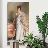Mrs George Swinton Elizabeth Ebsworth 1897 by John Singer Sargent canvas print displayed in a modern interior
