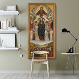 The Assumption of the Virgin by Bergognone canvas wall art shown in a modern interior