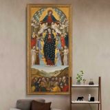 The Assumption of the Virgin by Bergognone canvas wall art in a styled interior