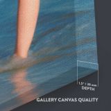 Marilyn Monroe Paddling at the Beach close up showing gallery canvas texture and depth