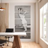 Marilyn Monroe in a White Swimsuit five panel canvas wall art office mockup