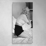 Marilyn Monroe Relaxing in Bed Canvas Wall Art Print