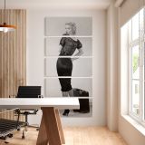 Marilyn Monroe Bus Stop Portrait with Suitcase five panel canvas wall art office mockup