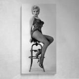 Marilyn Monroe Seated Bus Stop Portrait Canvas Wall Art Print