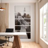 Marilyn Monroe on a New York Balcony five panel canvas wall art office mockup