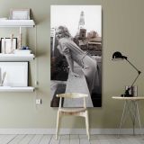 Marilyn Monroe on a New York Balcony canvas wall art shown in a modern interior