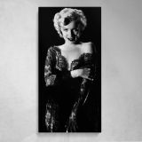 Marilyn Monroe in a Black Evening Dress Canvas Wall Art Print