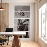Marilyn Monroe Glamour Portrait five panel canvas wall art office mockup