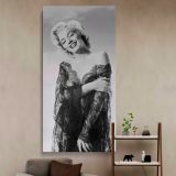 Marilyn Monroe Glamour Portrait canvas wall art in a styled interior