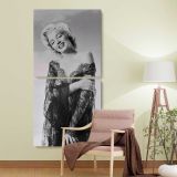 Marilyn Monroe Glamour Portrait two panel canvas wall art room mockup
