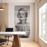 Marilyn Monroe Classic Studio Portrait five panel canvas wall art office mockup