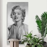Marilyn Monroe Classic Studio Portrait canvas print displayed in a modern interior