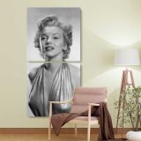 Marilyn Monroe Classic Studio Portrait two panel canvas wall art room mockup